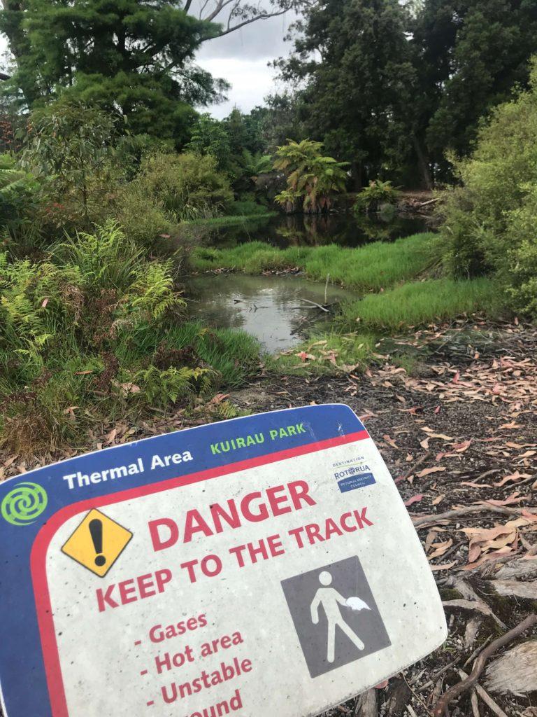 Kuira Park, Danger sign