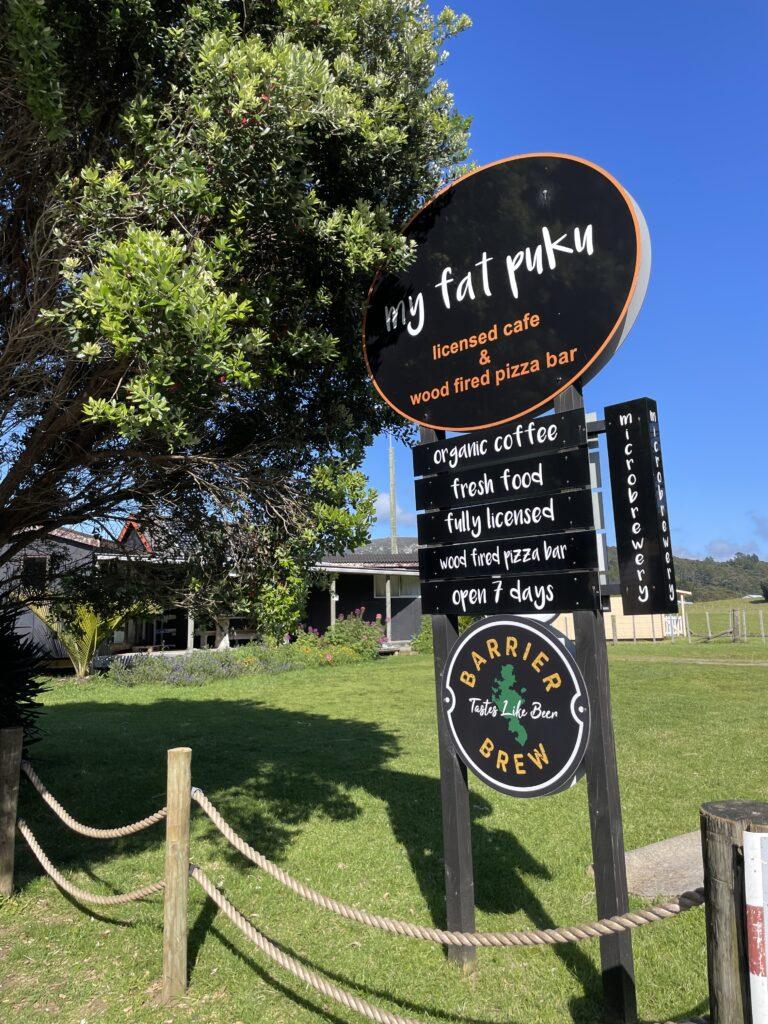 My Fat Puku Sign on Great Barrier Island