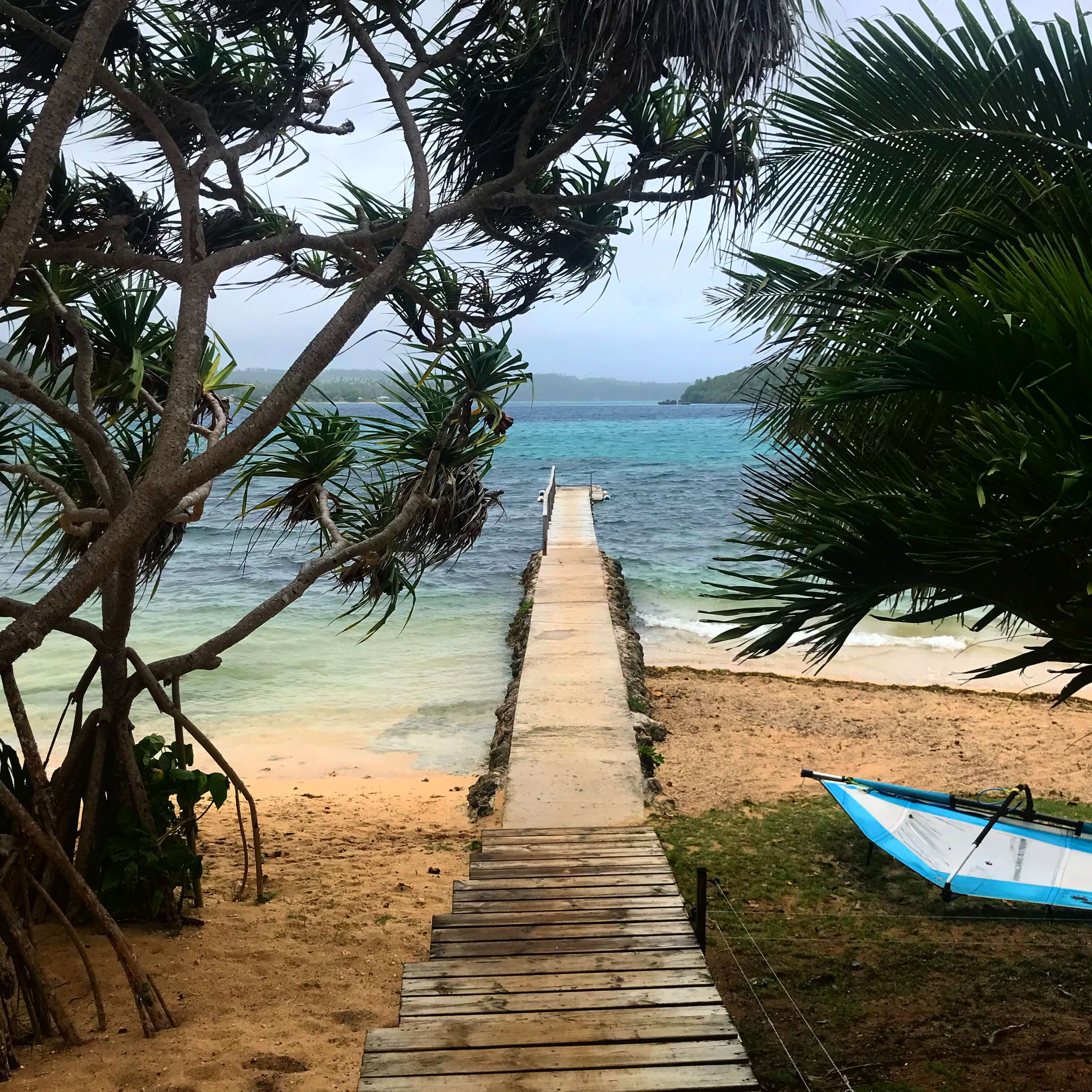 Wooden dock you can find when you visit Tonga