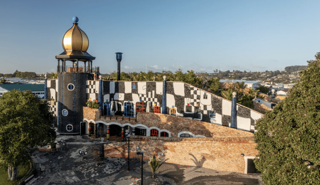 View of the Hundertwasser Centre in Whangarei