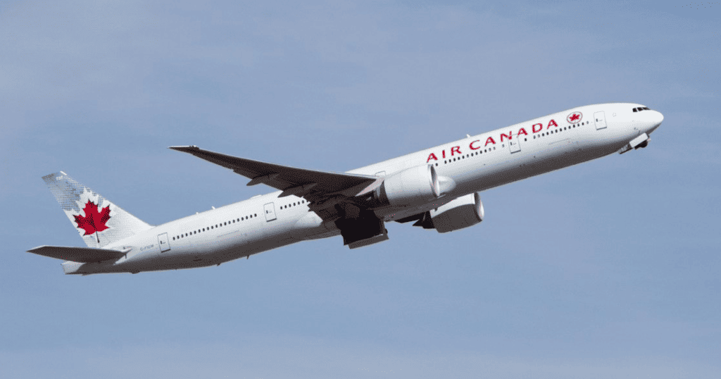 Air Canada plane mid-flight