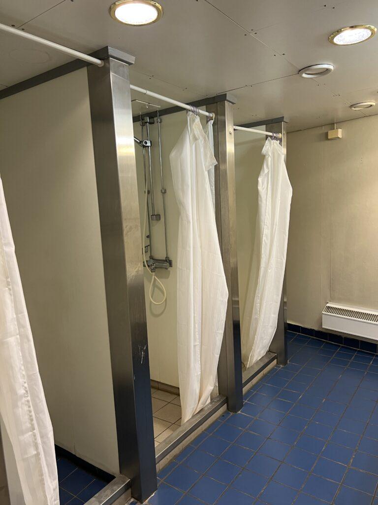 basic showers on a ferry