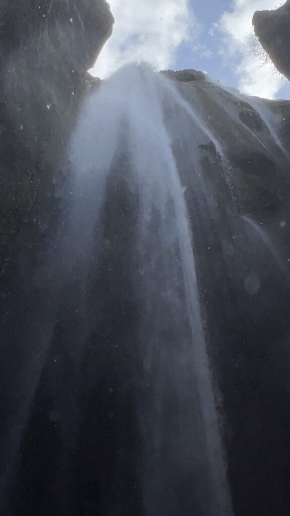 Upclose view of the falls from below