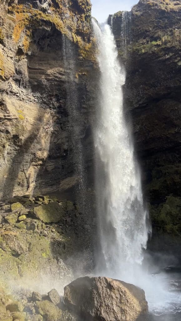 Kvernufoss, a hidden waterfall near Skogafoss