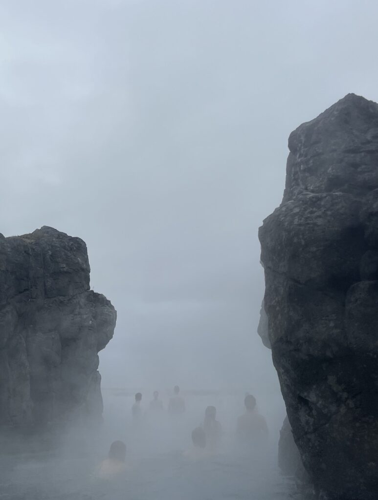 Steamy hot springs in Iceland