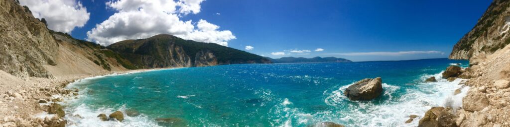 Panorama of Myrtos beach