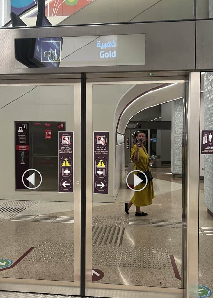 Girl in Qatar metro