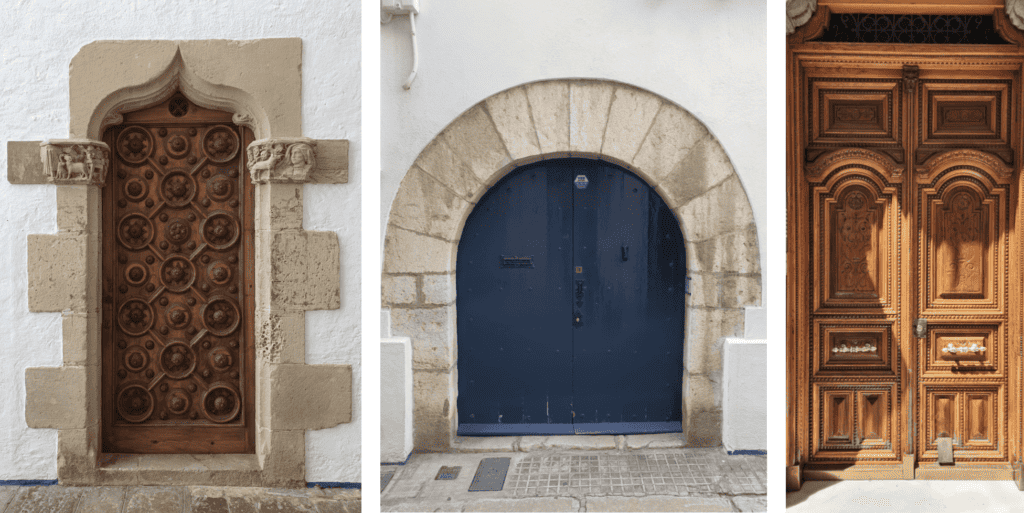 three different doors in Spain