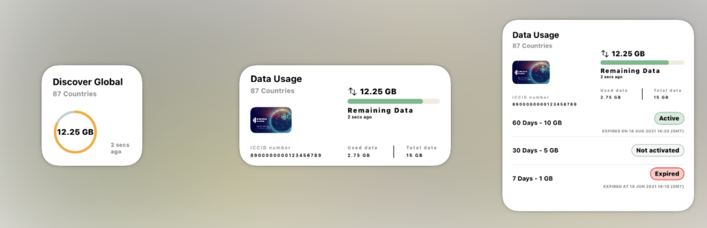 Airalo Widgets on Mac Tahoe