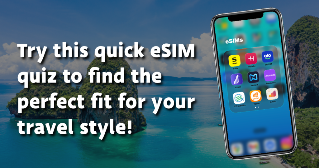 eSIM quiz banner with phone