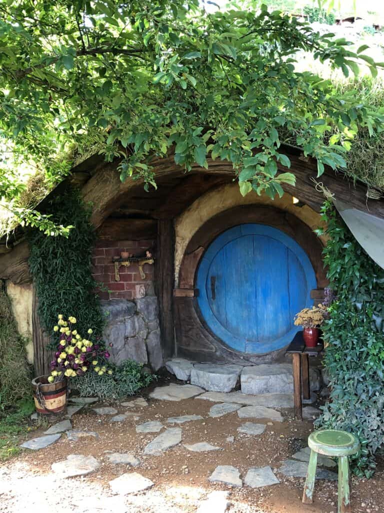 Blue hobbit door