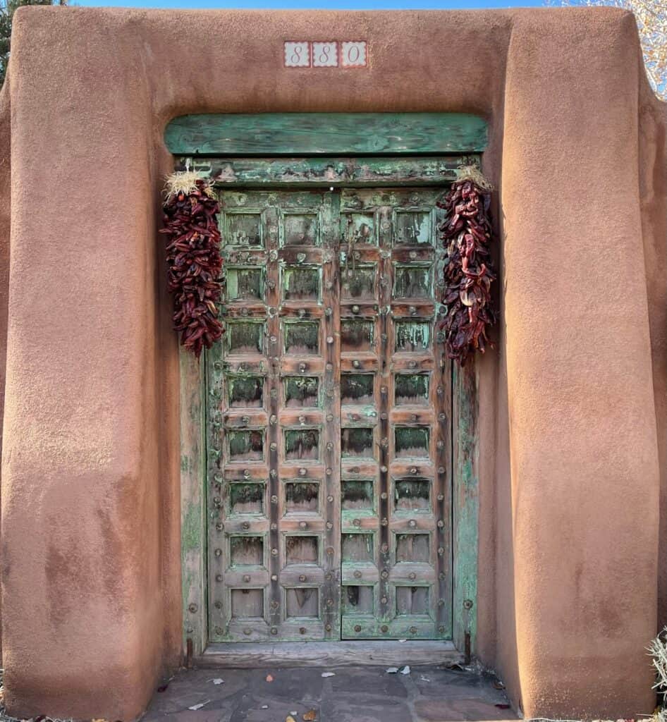 Daily door in Sante Fe New Mexico