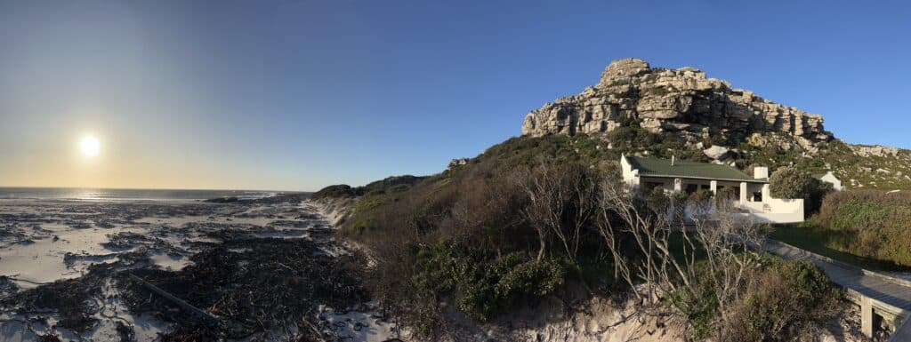 Panorama view of Olifantsbos cottage in Cape Point