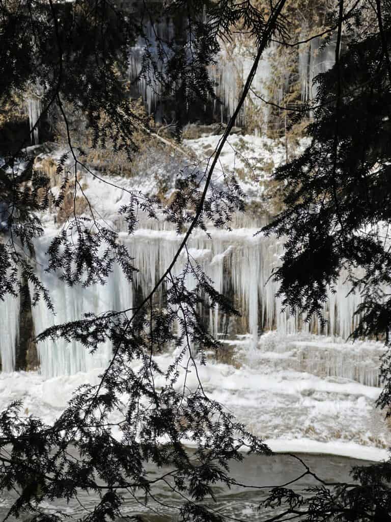 Giant icicles in the Elora Gorge