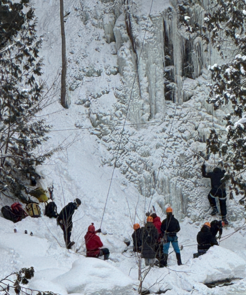 Ice climbers in the Elora Gorge