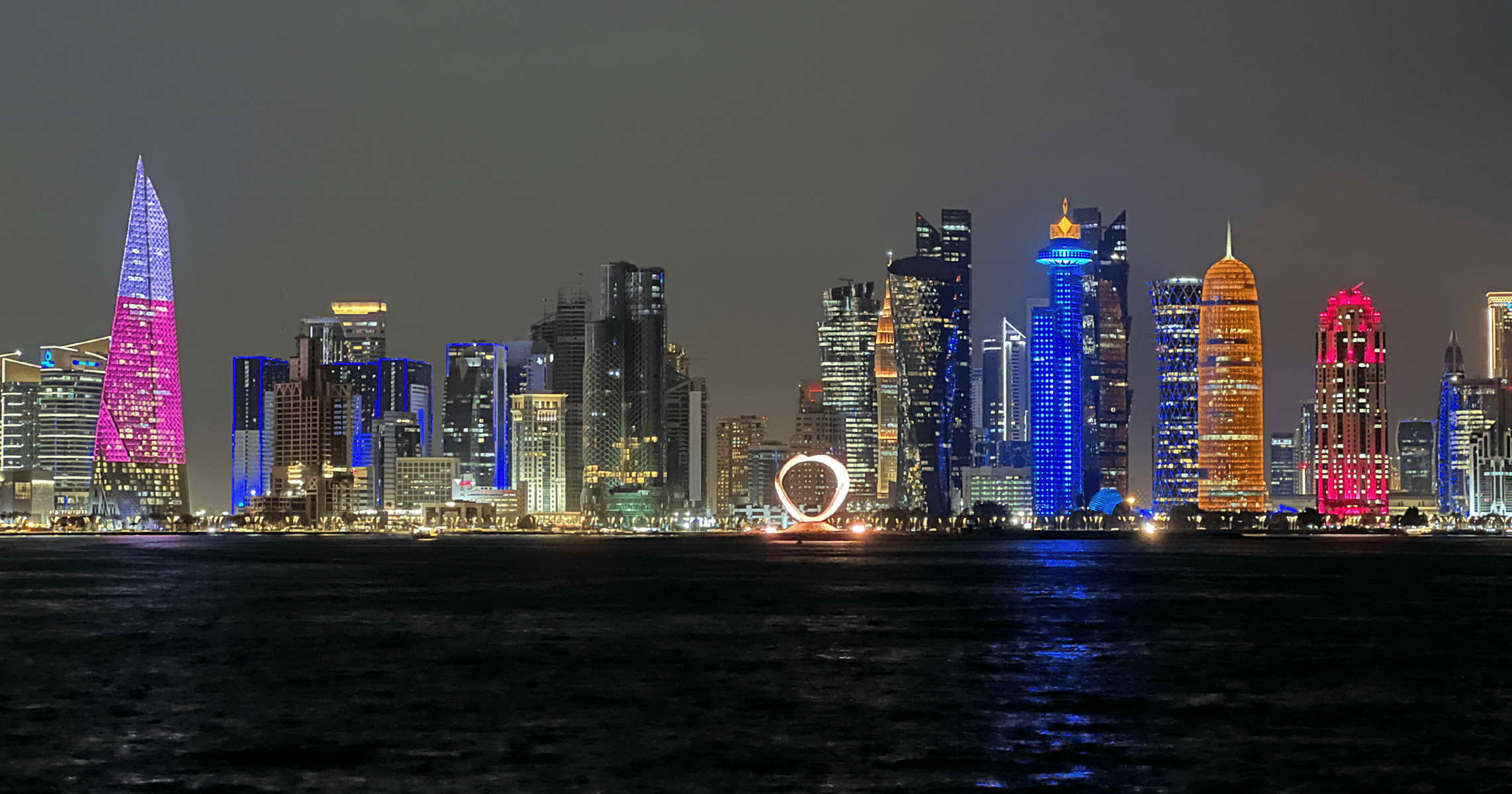 Qatar skyline at night feature can you bring alcohol into Qatar