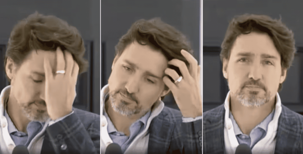 Justin Trudeau flicking hair