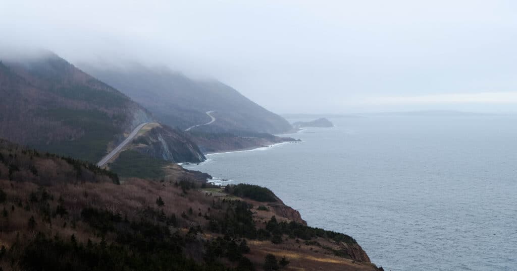 Coastal road, Cabot Trail Nova Scotia