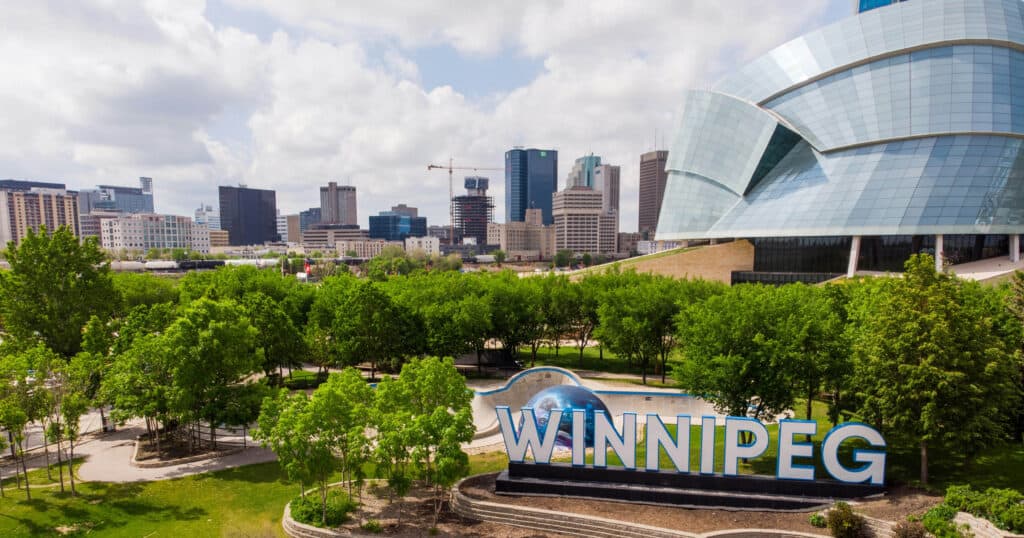 Winnipeg sign and museum