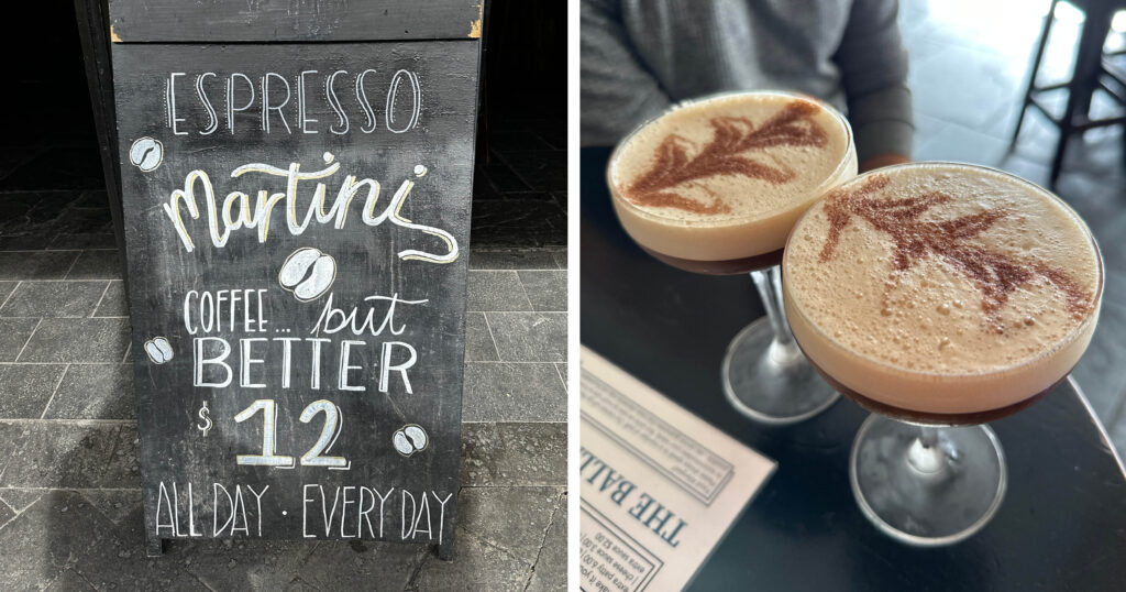 Espresso martini deal sign