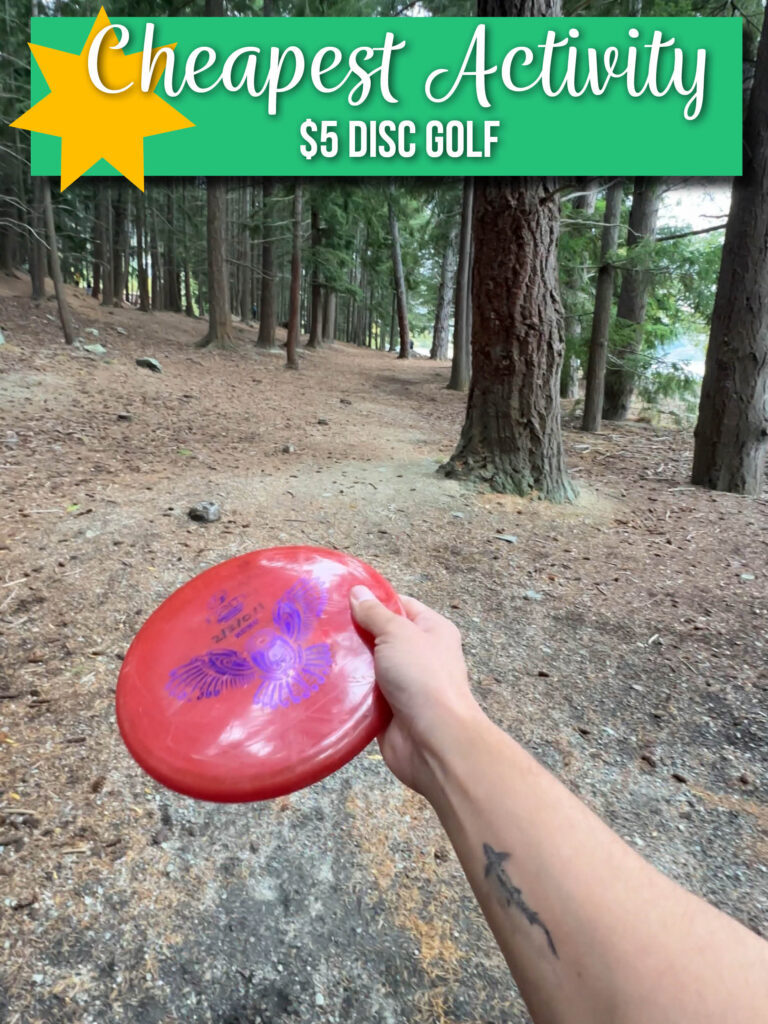 POV disc golf: one of the affordable things to do in Queenstown