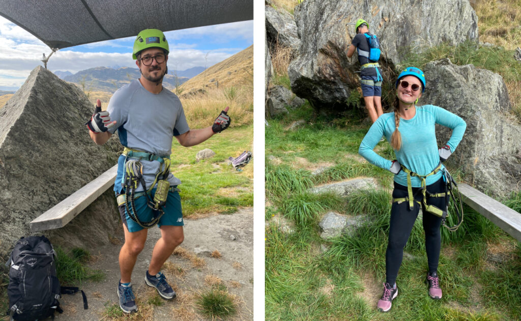 Wearing our Wildwire Wanaka climbing gear