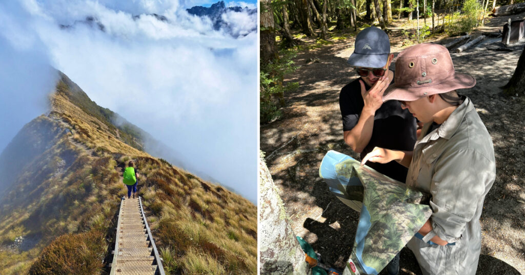 Kepler Track and two men holding a map