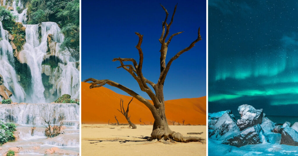 Waterfall, desert, and northern lights underrated travel destinations