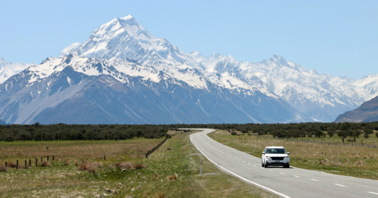 best way to travel around new zealand Aoraki Mount Cook car driving