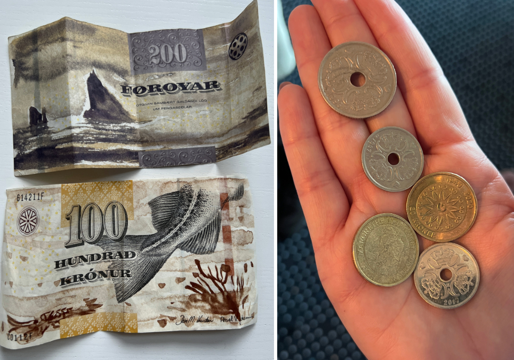 Faroese krona notes, coins