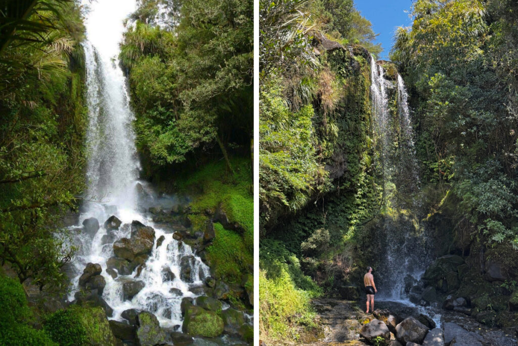 Vivian Falls before rain and after rain