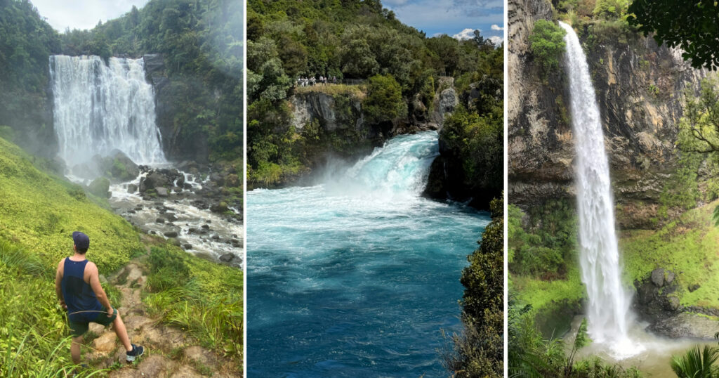 Three North Island New Zealand road trip waterfall stops