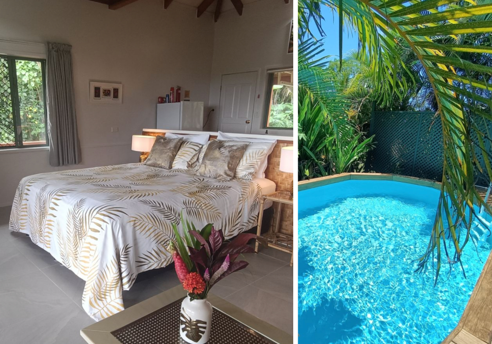 Muri Retreat interior and pool