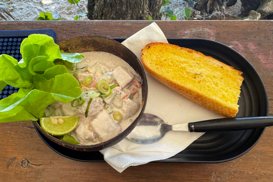 Ika mata fish dish in Rarotonga