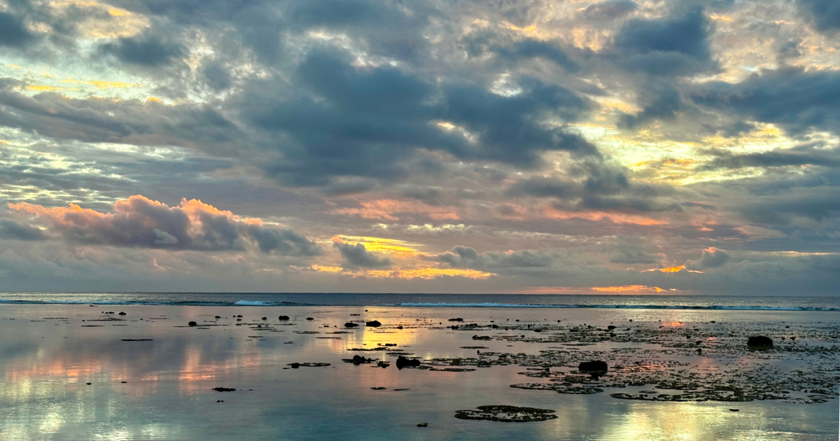 Rarotonga on a Rainy Day sunset