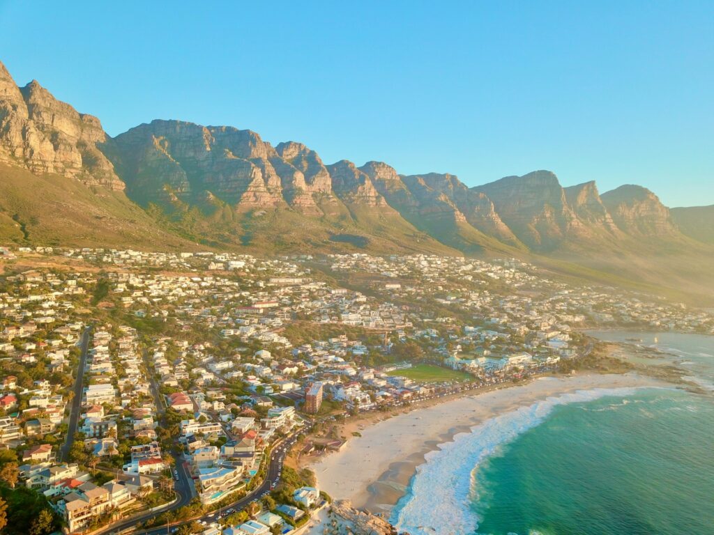 Aerial view of Cape Town