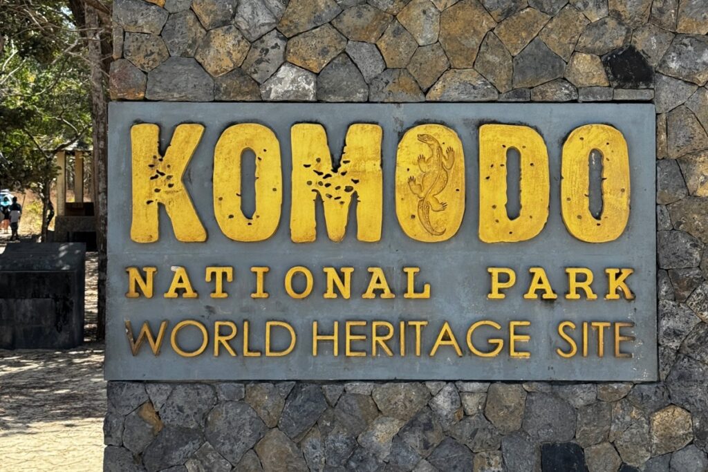 Komodo National Park World Heritage Site Sign