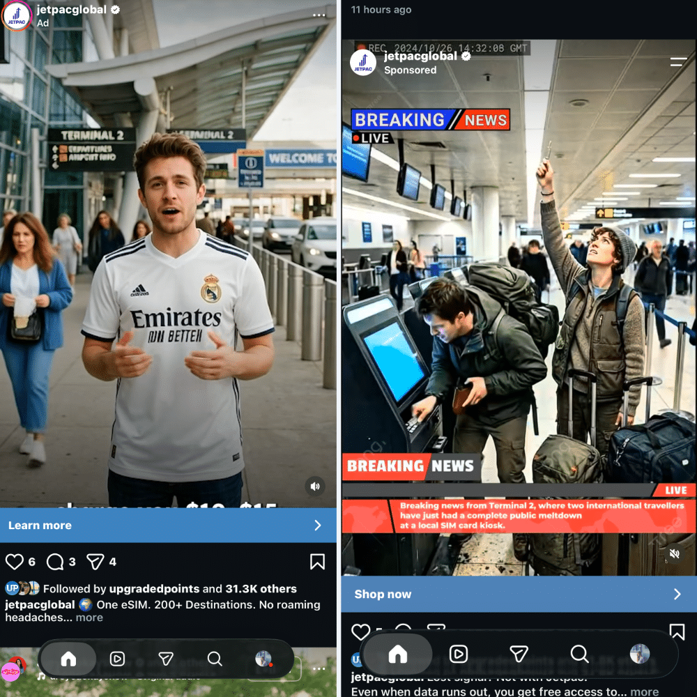Cringe Jetpac eSIM AI