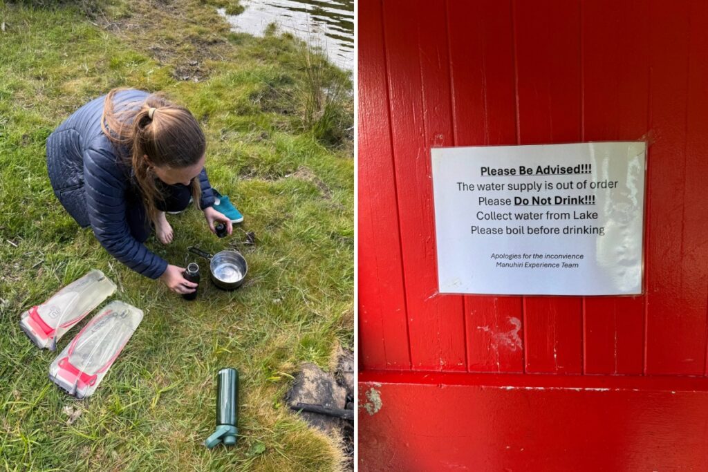 Sterilizing lake water