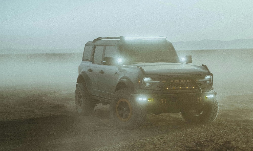 Ford Bronco on the beach