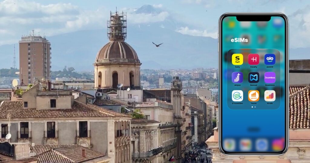 Best eSIM for Italy Catania skyline