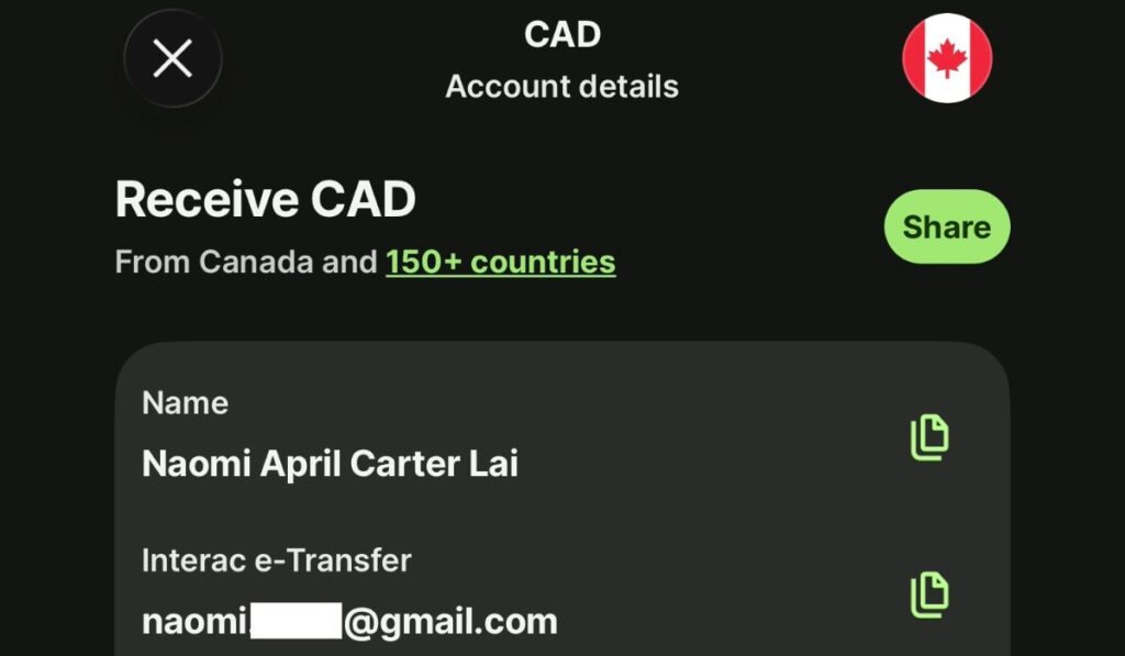 Wise Canada eTransfer