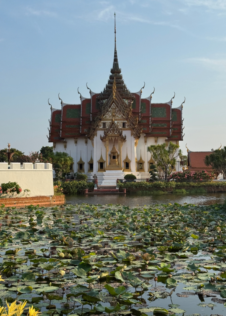 Temple at the Ancient City with lily pond
