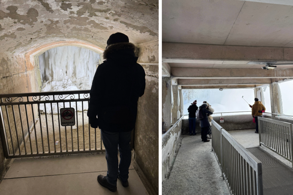 Journey Behind the Falls Niagara winter