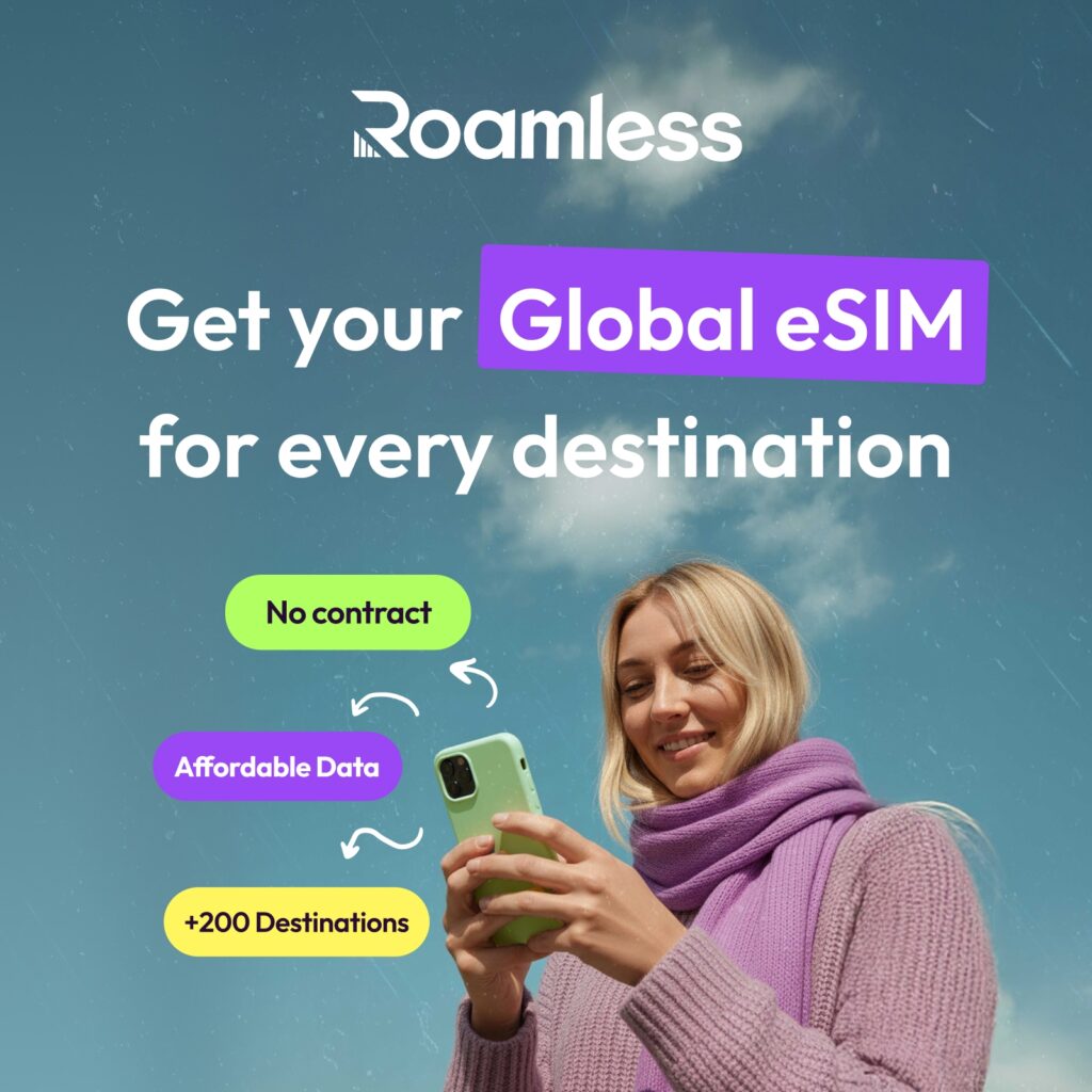Roamless eSIM square banner global