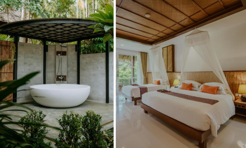 Keereen Resort outdoor bath and room