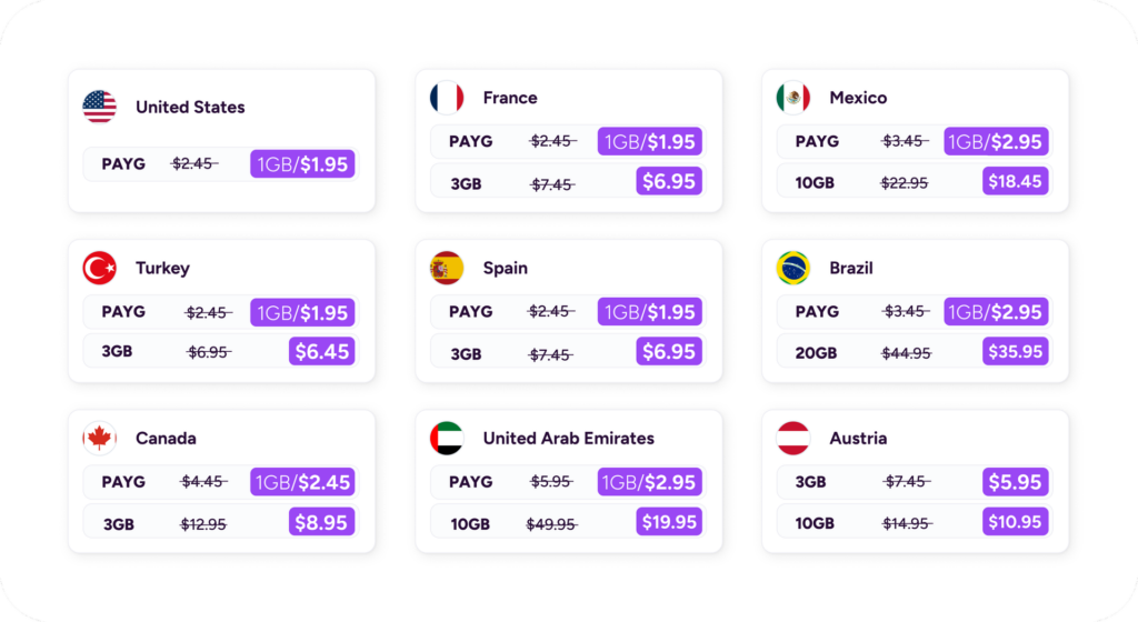 Roamless prices reduced