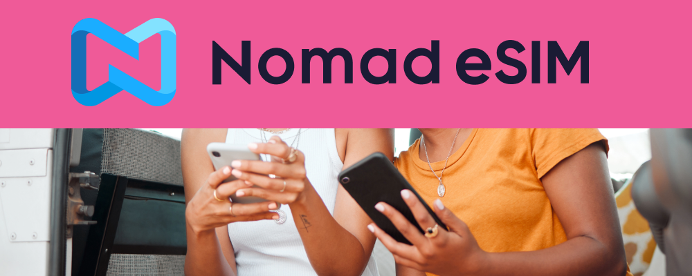 Nomad eSIM banner with logo