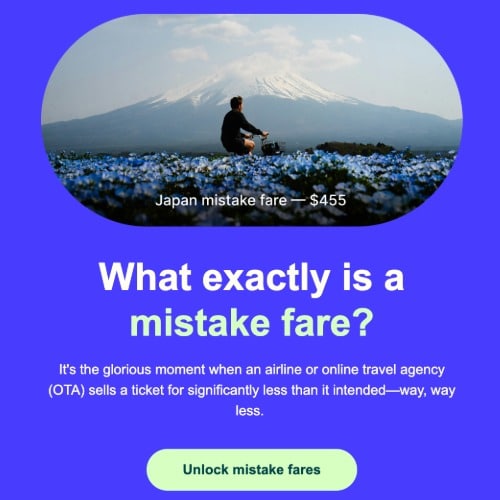 Going "Mistake Fare" explanation