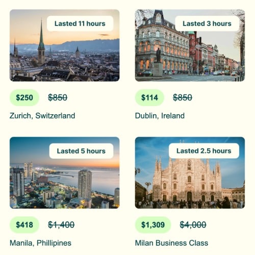 Going flight deals examples